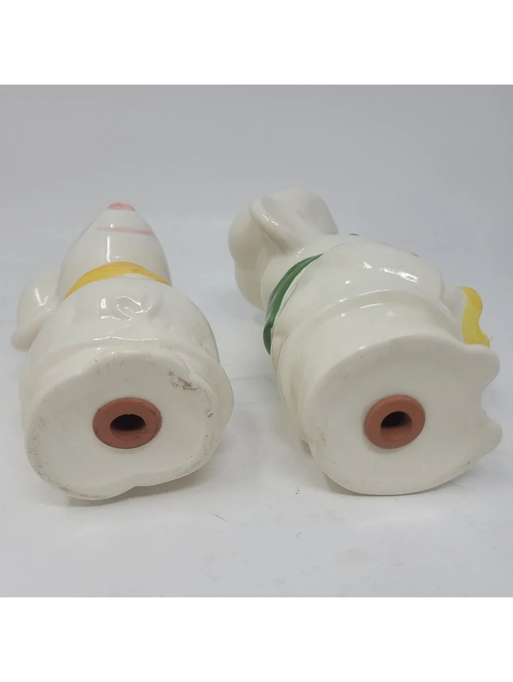 Vintage Ceramic Chef Mice Salt and Pepper Shakers Spoon and Cheese Figures